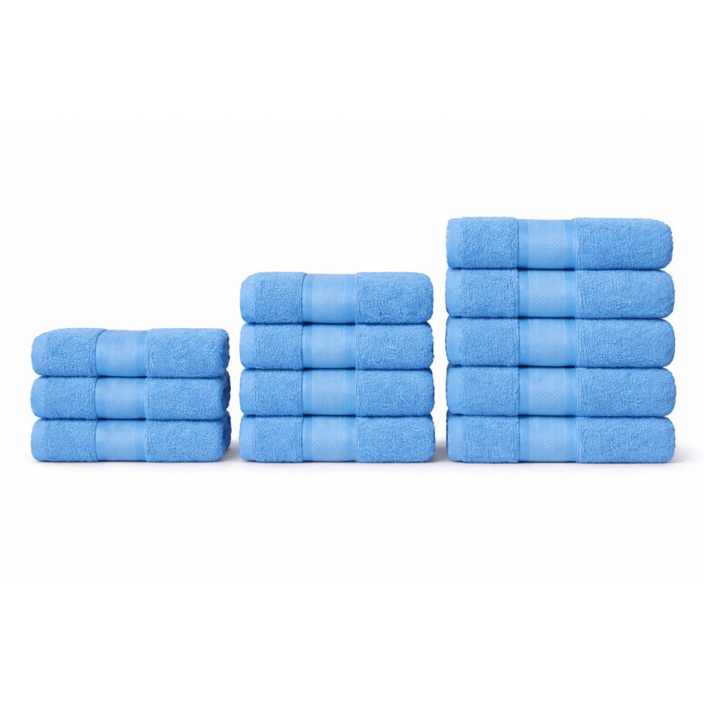 Set 12 Prosoape 100% Bumbac – Ușoare & Absorbante, Ideale pentru Uz Zilnic