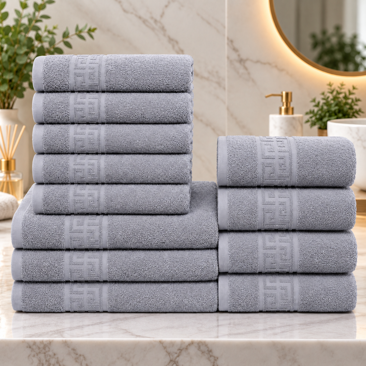 Set 12 Prosoape Premium Bumbac 100% – Moi & Absorbante 🔥