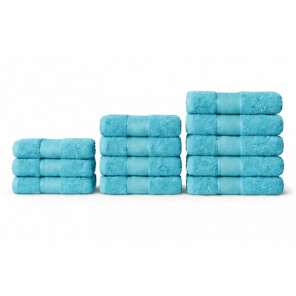 Set 12 Prosoape 100% Bumbac – Ușoare & Absorbante, Ideale pentru Uz Zilnic