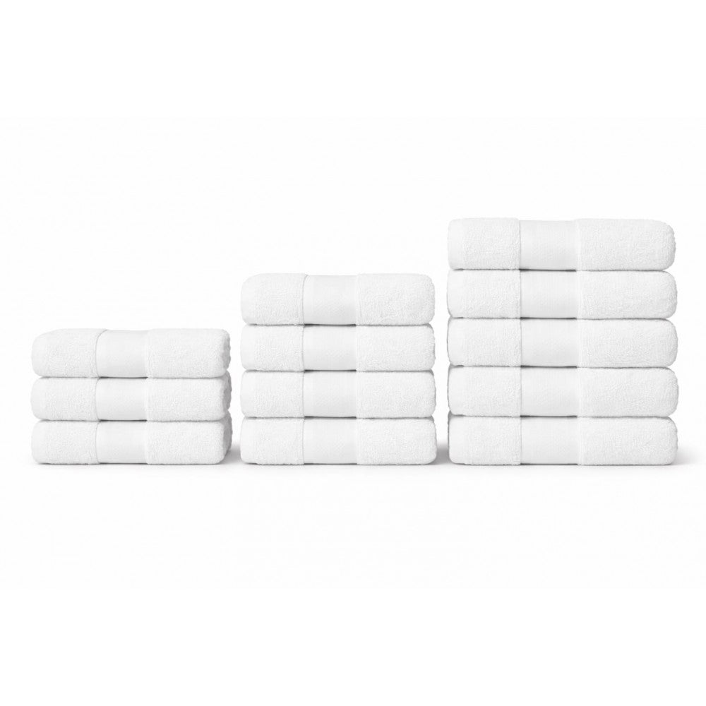 Set 12 Prosoape 100% Bumbac – Ușoare & Absorbante, Ideale pentru Uz Zilnic