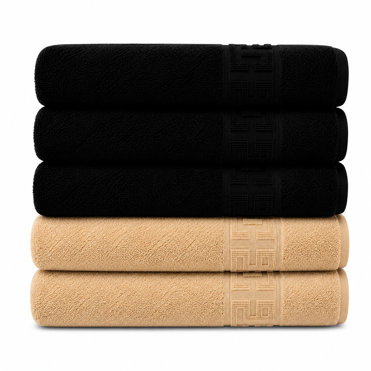 Set 5 Prosoape Premium, 100% Bumbac, Absorbante și Pufoase