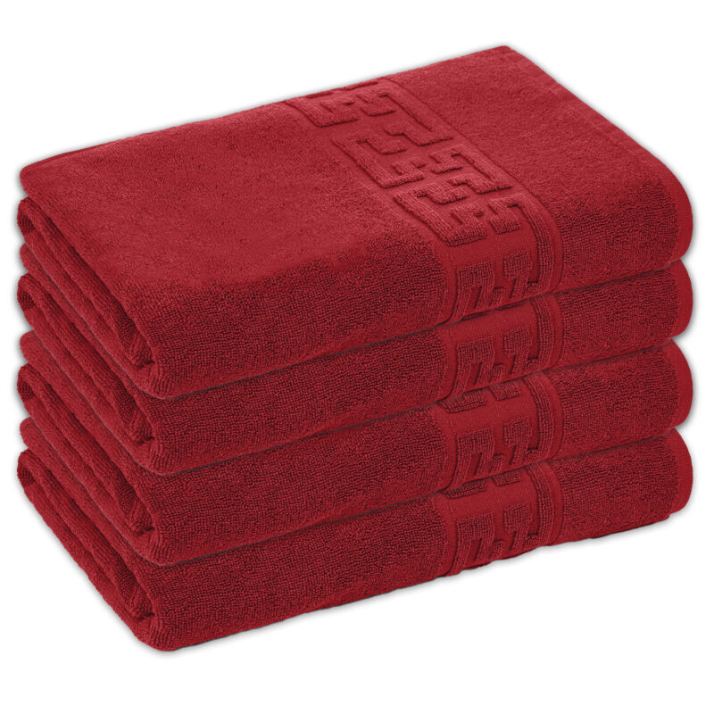 Set 4 Prosoape Baie Bumbac 100%, 500g/m², Greek