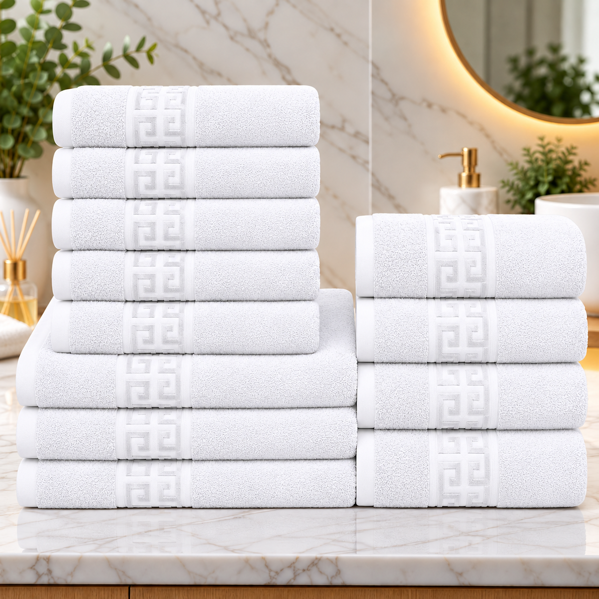Set 12 Prosoape Premium Bumbac 100% – Moi & Absorbante 🔥