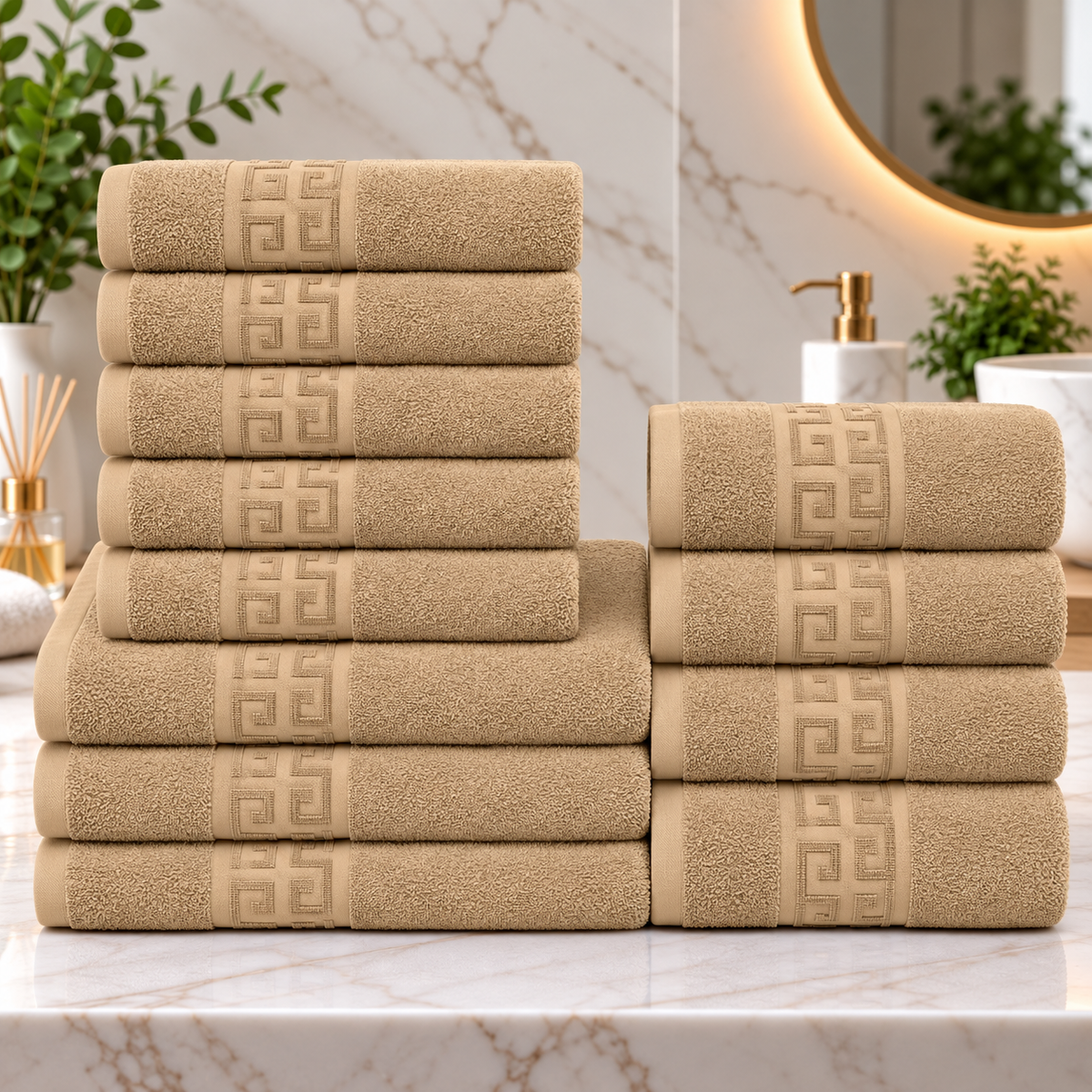 Set 12 Prosoape Premium Bumbac 100% – Moi & Absorbante 🔥