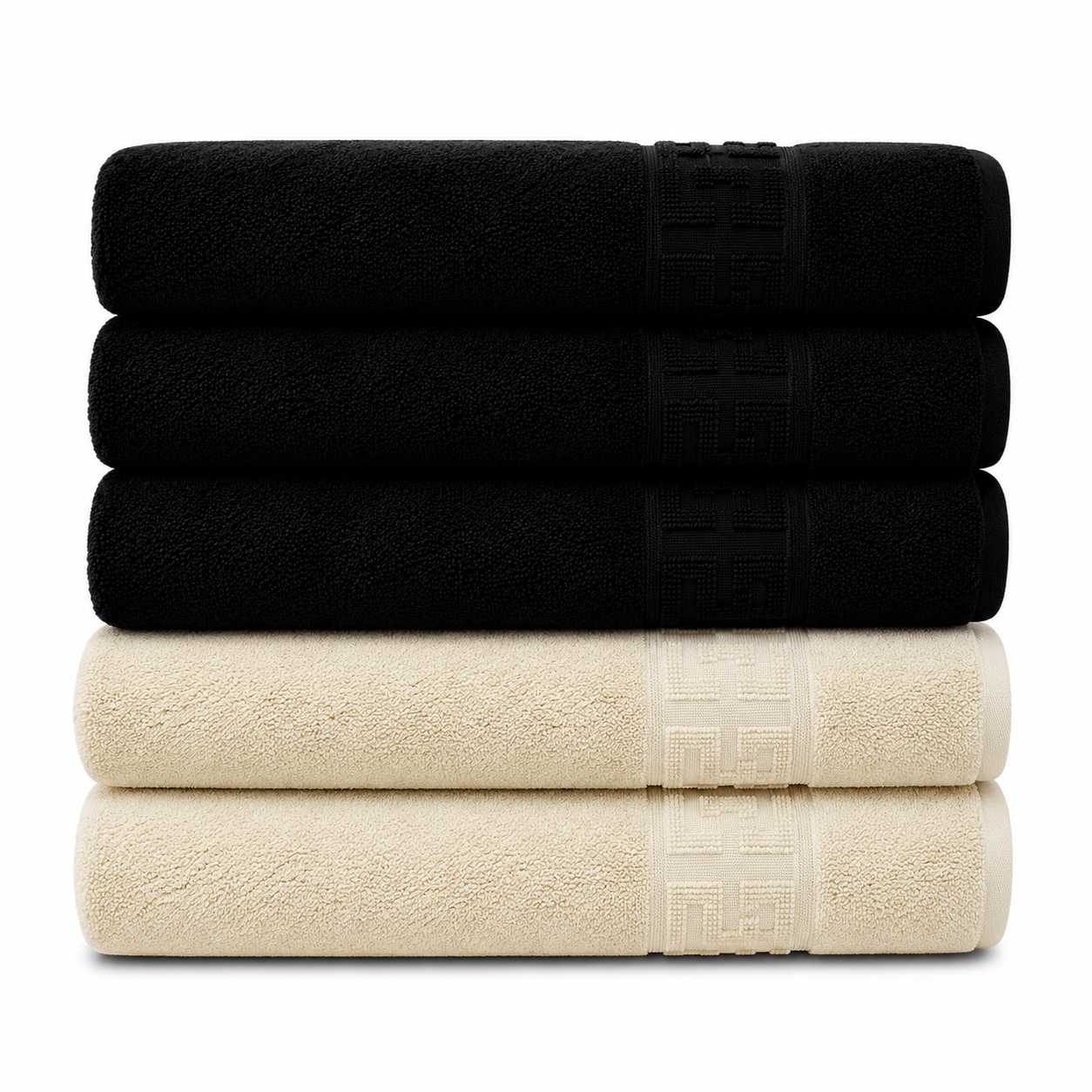 Set 5 Prosoape Premium, 100% Bumbac, Absorbante și Pufoase