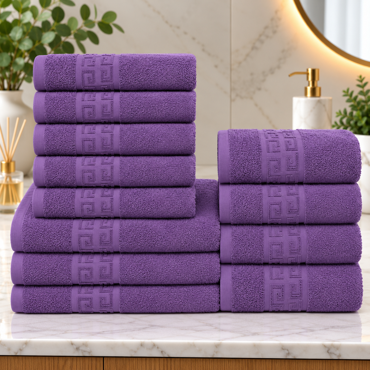 Set 12 Prosoape Premium Bumbac 100% – Moi & Absorbante 🔥