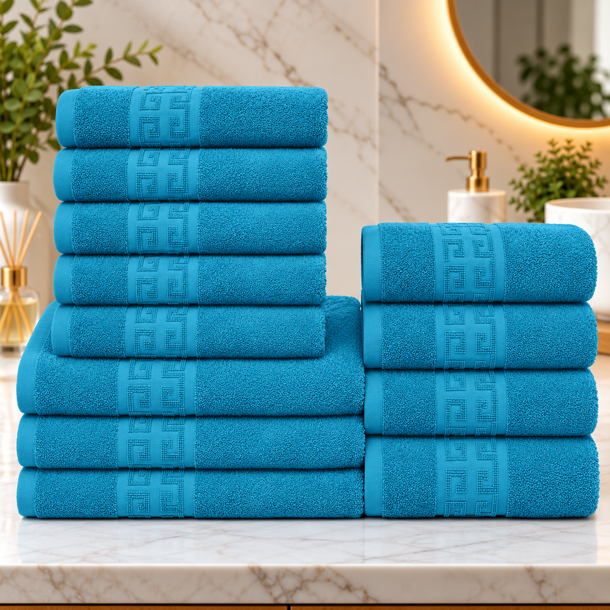 Set 12 Prosoape Premium Bumbac 100% – Moi & Absorbante 🔥