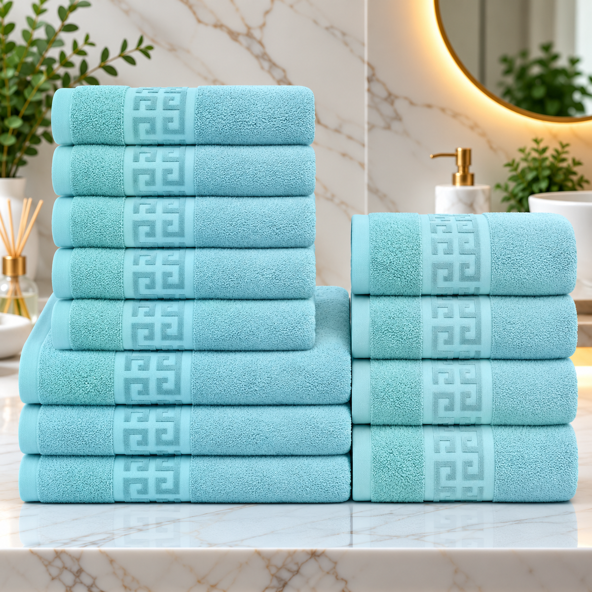 Set 12 Prosoape Premium Bumbac 100% – Moi & Absorbante 🔥
