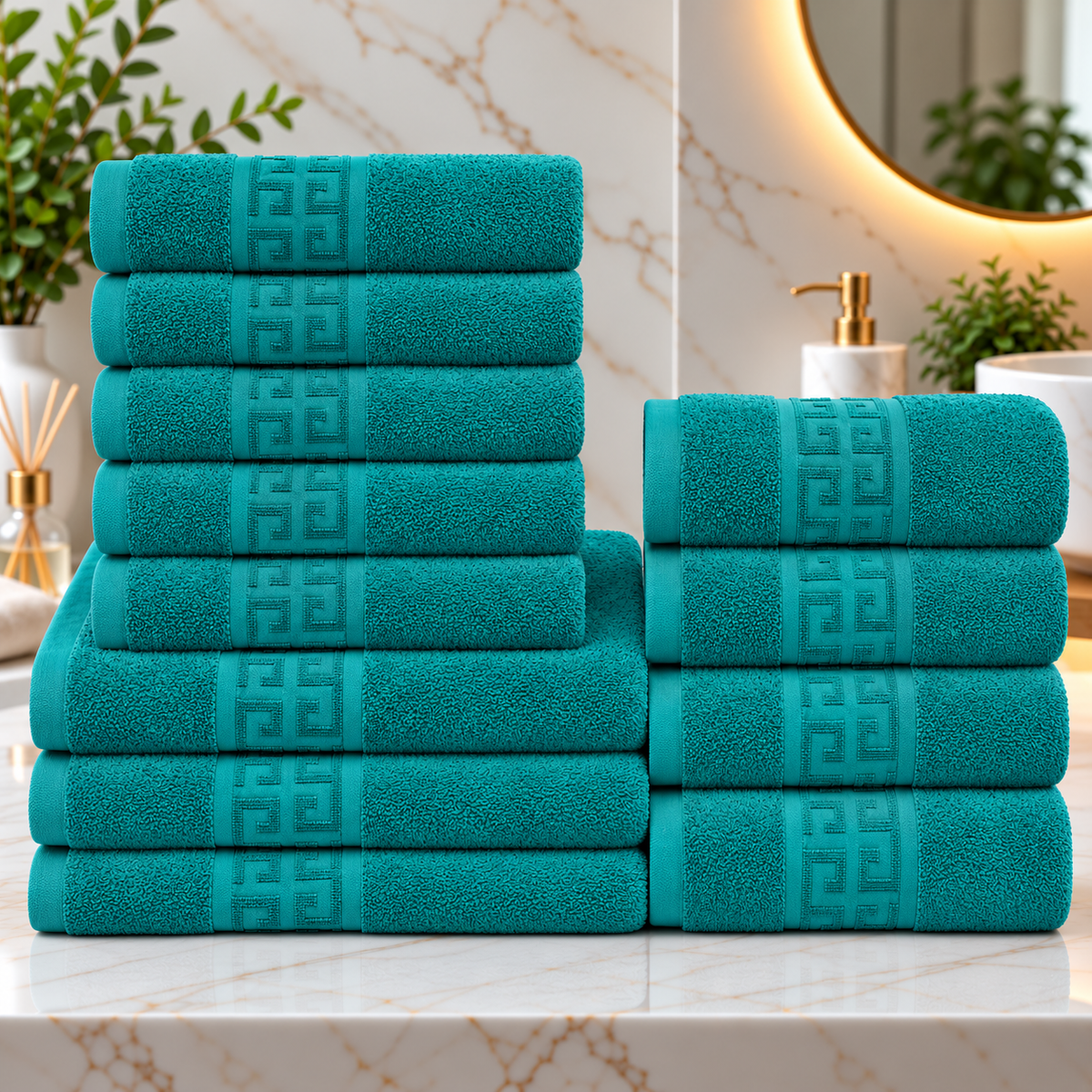 Set 12 Prosoape Premium Bumbac 100% – Moi & Absorbante 🔥